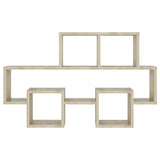 Car-shaped Wall Shelf Sonoma Oak 82x15x51 cm Engineered Wood - Side View