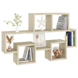Car-shaped Wall Shelf Sonoma Oak 82x15x51 cm Engineered Wood - 45-Degree Angle