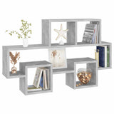 Car-shaped Wall Shelf Concrete Grey 82x15x51 cm Engineered Wood