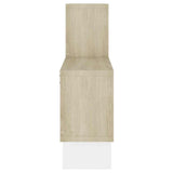 Car-shaped Wall Shelf White & Sonoma Oak 82x15x51 cm Engineered Wood