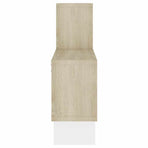 Car-shaped Wall Shelf White & Sonoma Oak 82x15x51 cm Engineered Wood