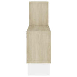 Car-shaped Wall Shelf White & Sonoma Oak 82x15x51 cm Engineered Wood - Top-Down View