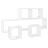 Car-shaped Wall Shelf High Gloss White 82x15x51 cm Engineered Wood