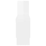 Car-shaped Wall Shelf High Gloss White 82x15x51 cm Engineered Wood - Top-Down View