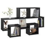 Car-shaped Wall Shelf High Gloss Black 82x15x51 cm Engineered Wood - 45-Degree Angle