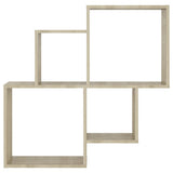 Wall Cube Shelf Sonoma Oak 80x15x78.5 cm Engineered Wood - Side View