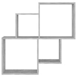 Wall Cube Shelf Concrete Grey 80x15x78.5 cm Engineered Wood - Side View