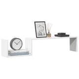 Wall Shelves 2 pcs White 100x15x20 cm Engineered Wood