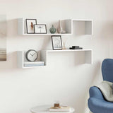 Wall Shelves 2 pcs White 100x15x20 cm Engineered Wood