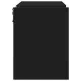 Wall Shelves 2 pcs Black 100x15x20 cm Engineered Wood - Rear View