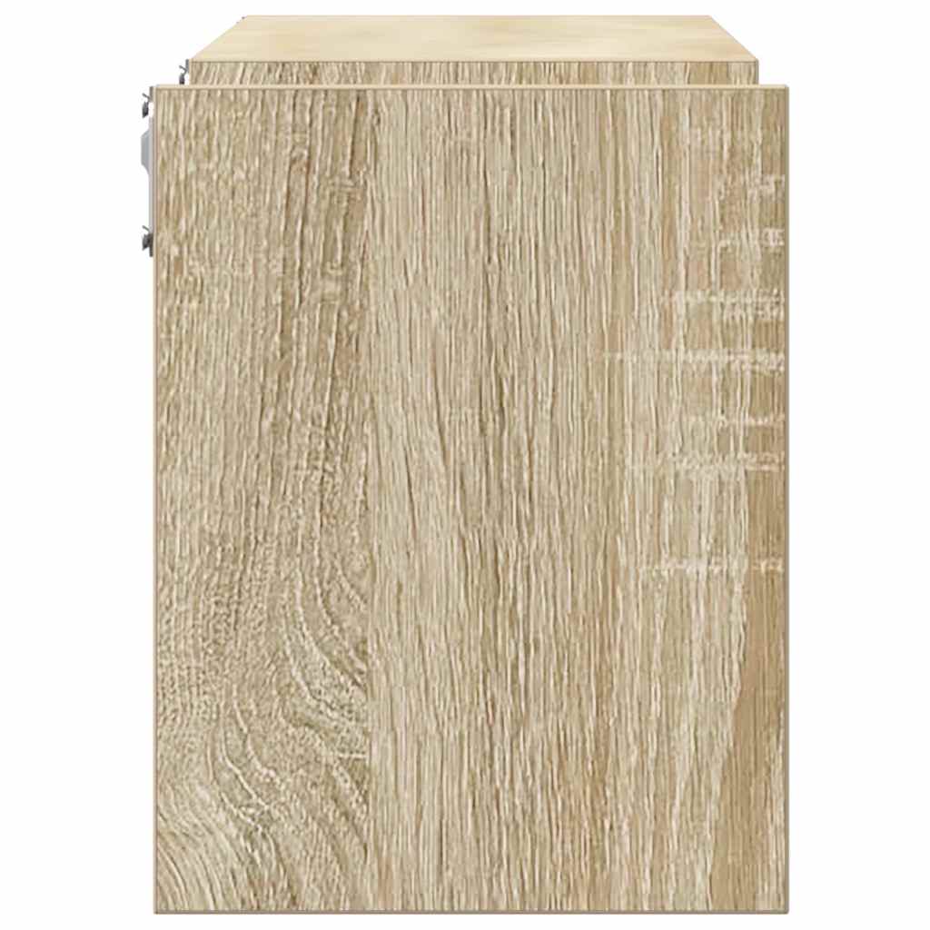 Wall Shelves 2 pcs Sonoma Oak 100x15x20 cm Engineered Wood