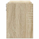 Wall Shelves 2 pcs Sonoma Oak 100x15x20 cm Engineered Wood - Rear View