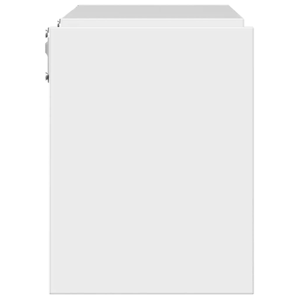 Wall Shelves 2 pcs High Gloss White 100x15x20 cm Engineered Wood