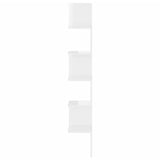 Wall Corner Shelf High Gloss White 20x20x127.5 cm Engineered Wood