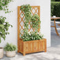 Garden Raised Bed with Trellis Solid Acacia Wood