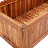 Raised Bed with Trellis 85x38x150 cm Solid Acacia Wood - Close-Up Angle