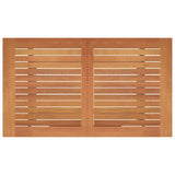 Folding Garden Table 120x70x75 cm Solid Eucalyptus Wood - Top-Down View
