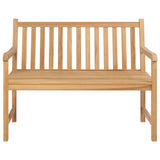 Garden Bench 114 cm Solid Teak Wood - Front View