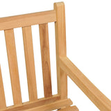 Garden Bench 114 cm Solid Teak Wood - Top-Down View