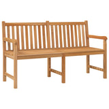 Garden Bench 150 cm Solid Teak Wood - Front View