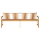 Garden Bench 228 cm Solid Teak Wood - Front View