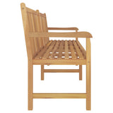 Garden Bench 228 cm Solid Teak Wood - Side View