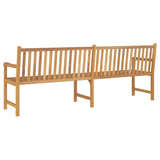 Garden Bench 228 cm Solid Teak Wood - Top-Down View
