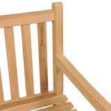 Garden Bench 228 cm Solid Teak Wood - Rear View