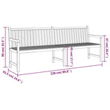 Garden Bench 228 cm Solid Teak Wood - Extra Image
