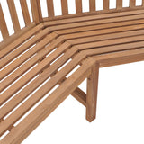 Garden Corner Bench 185x185x90 cm Solid Teak Wood - 45-Degree Angle