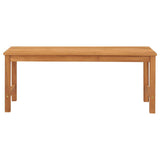 Garden Bench 114 cm Solid Teak Wood - Top-Down View