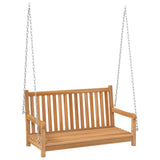 Swing Bench Solid Teak Wood 114x60x64 cm