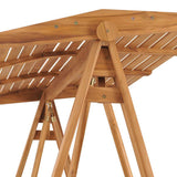 Swing Bench 174 cm Solid Teak Wood - 45-Degree Angle