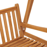 Swing Bench 174 cm Solid Teak Wood - Close-Up Angle