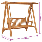 Swing Bench 174 cm Solid Teak Wood - Extra Image