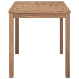 Garden Dining Table 120x70x77 cm Solid Teak Wood - Side View