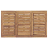Garden Dining Table 120x70x77 cm Solid Teak Wood - Top-Down View