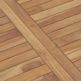 Garden Dining Table 120x70x77 cm Solid Teak Wood - 45-Degree Angle