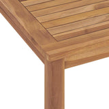 Garden Dining Table 120x70x77 cm Solid Teak Wood - Rear View