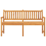 3-Seater Garden Bench with Table 150 cm Solid Teak Wood - Side View