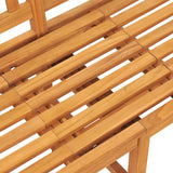 3-Seater Garden Bench with Table 150 cm Solid Teak Wood - Close-Up Angle