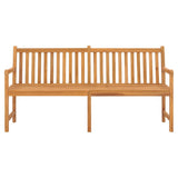 Garden Bench 180 cm Solid Teak Wood - Front View