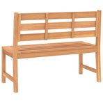Garden Bench 114 cm Solid Teak Wood