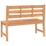 Garden Bench 114 cm Solid Teak Wood - 45-Degree Angle
