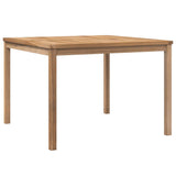 Garden Dining Table 110x110x77 cm Solid Teak Wood - Front View