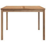 Garden Dining Table 110x110x77 cm Solid Teak Wood - Top-Down View