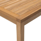 Garden Dining Table 110x110x77 cm Solid Teak Wood - 45-Degree Angle