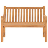 Garden Bench 114 cm Solid Teak Wood - Front View