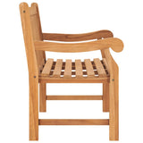 Garden Bench 114 cm Solid Teak Wood - Top-Down View