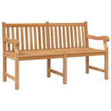 Garden Bench 150 cm Solid Teak Wood - Front View
